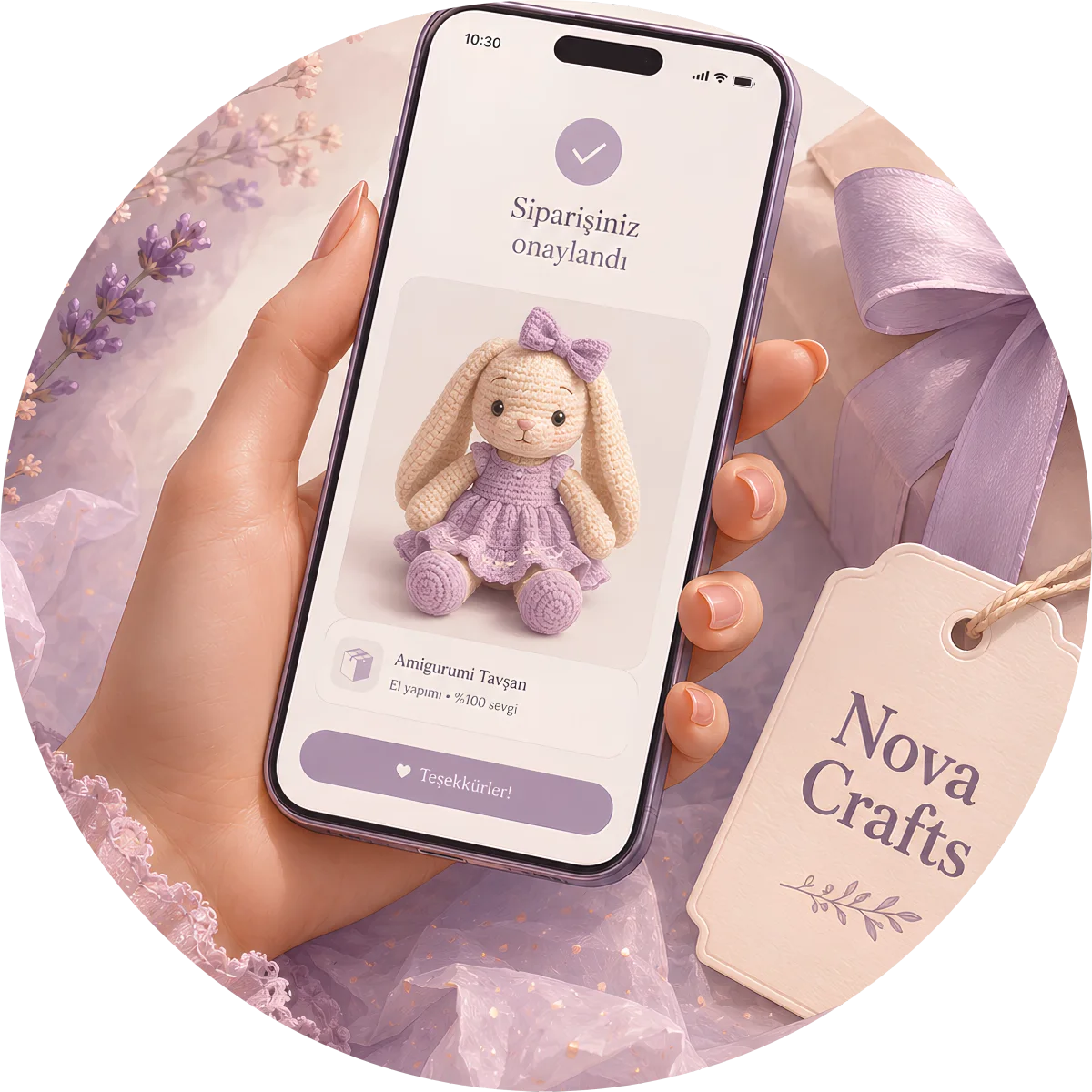 Alınan amigurumi siparişinin oluşturulma aşaması